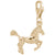 Horse Charm in Yellow Gold Plated