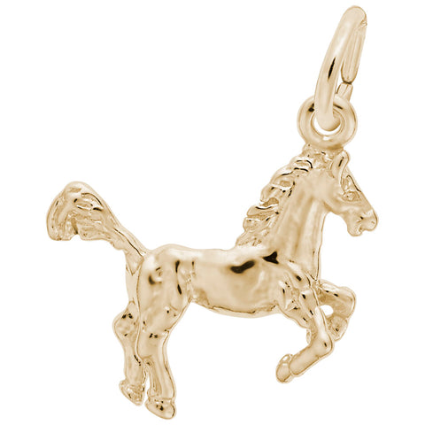 Horse Charm in Yellow Gold Plated