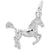 Horse Charm In 14K White Gold