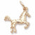 Horse charm in Yellow Gold Plated hide-image