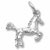 Horse charm in 14K White Gold hide-image