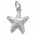 Starfish charm in 14K White Gold hide-image