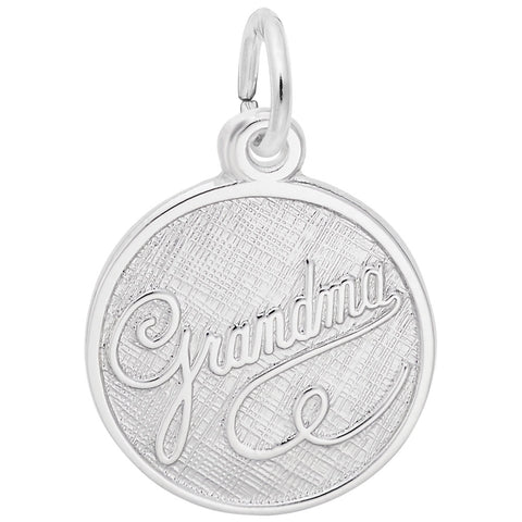 Grandma Charm In 14K White Gold