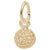 Golf Ball Charm in Yellow Gold Plated