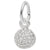 Golf Ball Charm In Sterling Silver