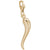 Italian Horn Charm In Yellow Gold