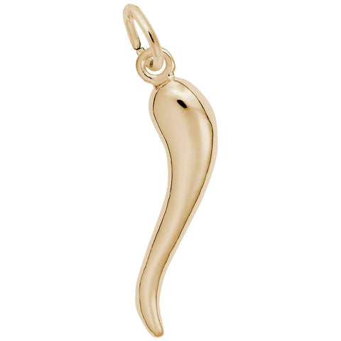 Italian Horn Charm In Yellow Gold