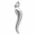 Italian Horn charm in Sterling Silver hide-image