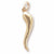 Italian Horn Charm in 10k Yellow Gold hide-image