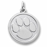 Pawprint charm in Sterling Silver hide-image