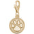 Paw Print Charm In Yellow Gold