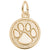 Paw Print Charm In Yellow Gold