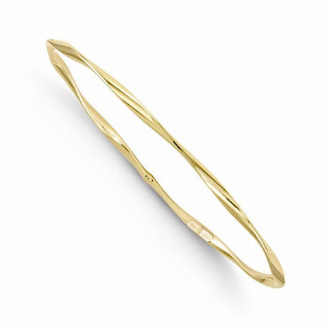 10K Yellow Gold Slip-On Bangle Bracelet