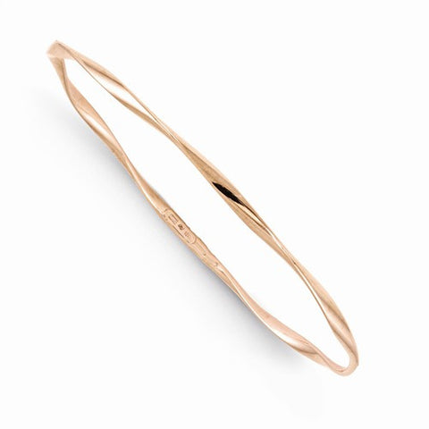 10K Rose Gold Slip-On Bangle Bracelet