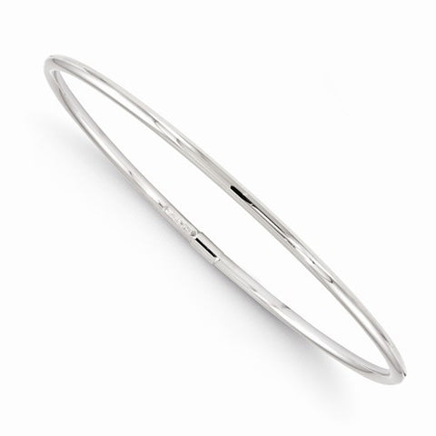 10K White Gold Slip-On Bangle Bracelet