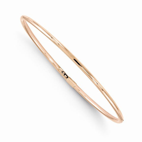 10K Rose Gold Slip-On Bangle Bracelet