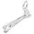 Dog Bone Charm In 14K White Gold