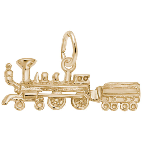 Train Charm in Yellow Gold Plated