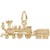 Train Charm in Yellow Gold Plated