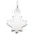 Maple Leaf Charm In 14K White Gold