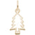 Christmas Tree Charm in Yellow Gold Plated