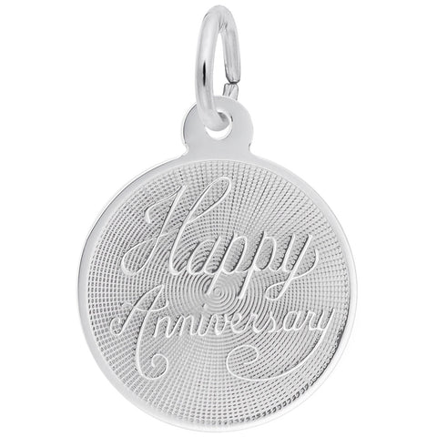 Anniversary Charm In Sterling Silver