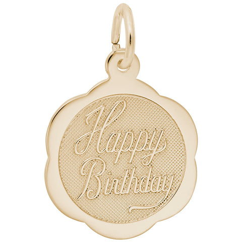 Birthday Charm in Yellow Gold Plated