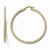 14k Yellow Gold with Rhodium Hinged Hoop Earrings