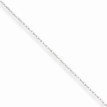 14K White Gold (Carded) Cable Rope Chain