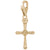 Cross Charm in Yellow Gold Plated