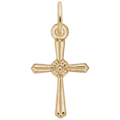 Cross Charm in Yellow Gold Plated