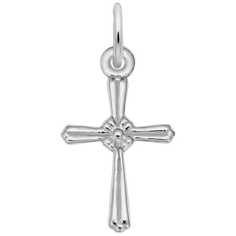 Cross Charm In Sterling Silver