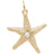 Starfish Charm in Yellow Gold Plated