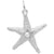 Starfish Charm In 14K White Gold