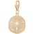 Sand Dollar Charm In Yellow Gold