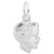 Boy Head Charm In 14K White Gold