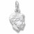 Boy Head charm in 14K White Gold hide-image