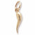 Italian Horn Charm in 10k Yellow Gold hide-image