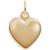 Heart Charm in Yellow Gold Plated