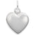 Heart Charm In 14K White Gold