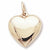 Heart charm in Yellow Gold Plated hide-image