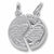 Mizpah charm in 14K White Gold hide-image