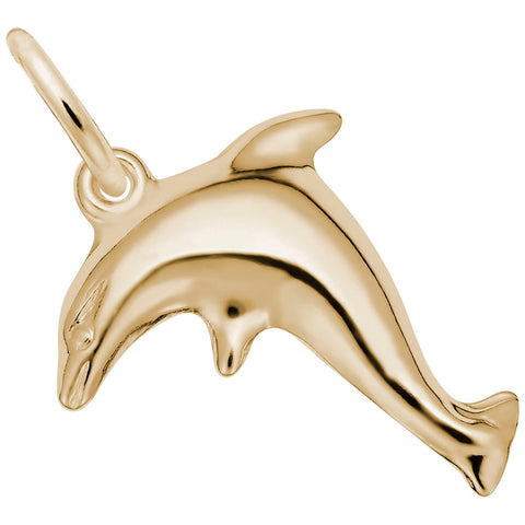 Dolphin Charm in Yellow Gold Plated