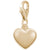 Heart Charm in Yellow Gold Plated