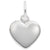 Heart Charm In 14K White Gold