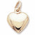 Heart charm in Yellow Gold Plated hide-image