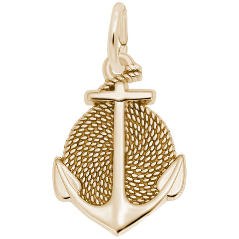 Anchor Charm In Yellow Gold