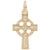 Celtic Cross Charm In Yellow Gold