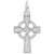 Celtic Cross Charm In 14K White Gold