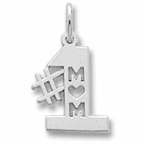 #1 Mom charm in 14K White Gold hide-image